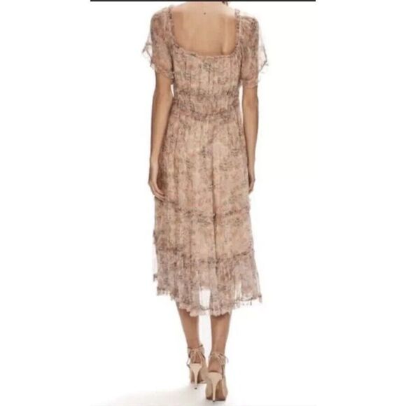 Love the Label x Anthropologie Sz M Waterlily Print Off The Shoulder Dress - Picture 13 of 13